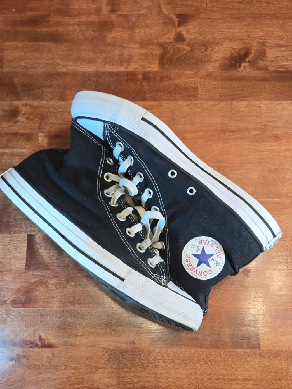 Converse Chuck Taylor All Star Black and White High-Top Sneakers - Picture 5 of 9